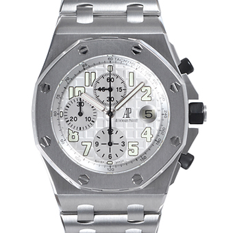 AUDEMARS PIGUET オーデマピゲ ロイヤルオーク コピー 25721ST.OO.1000ST.07.A オフショアクロノ ホワイト/シルバー